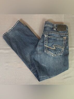 Silver Jeans Gordie Relaxed Fit Jeans Men’s 36x32 Dark Wash Straight Leg Denim